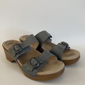 Dansko Sophie Women’s Size‎ 42/US 11.5-12 Blue Leather Adjustable Strap Sandals